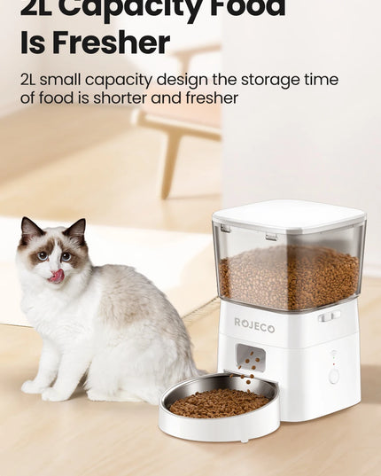 ROJECO 2L Smart WiFi Automatic Pet Feeder