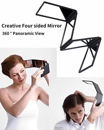 Foldable beauty mirror