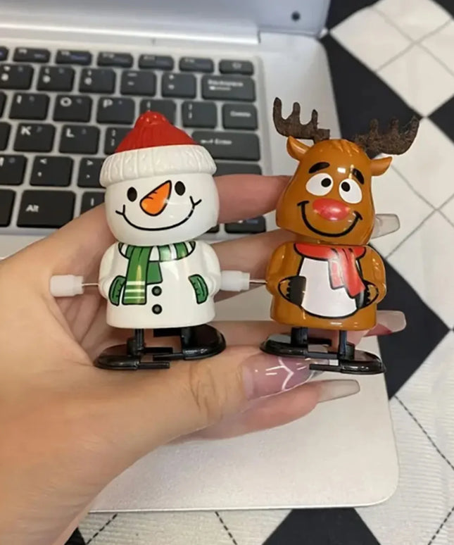Whimsical Wonderland Wind-Ups: Festive Jumping &amp; Walking Figurines