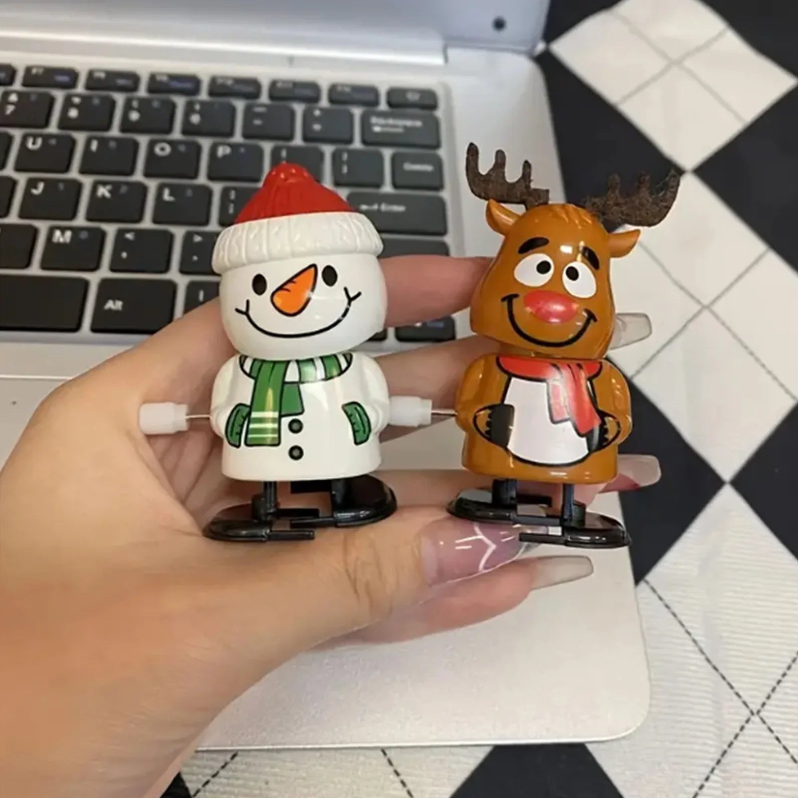 Whimsical Wonderland Wind-Ups: Festive Jumping & Walking Figurines