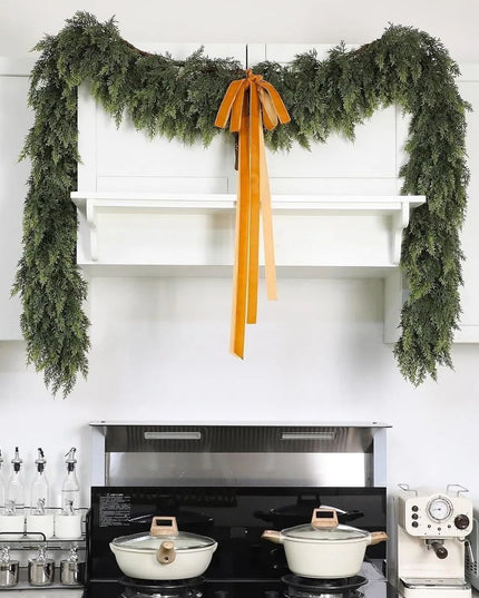 Faux Christmas Cedar Pine Garlands