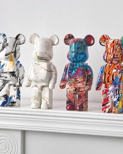 Graffiti Bear Statue Paint Block