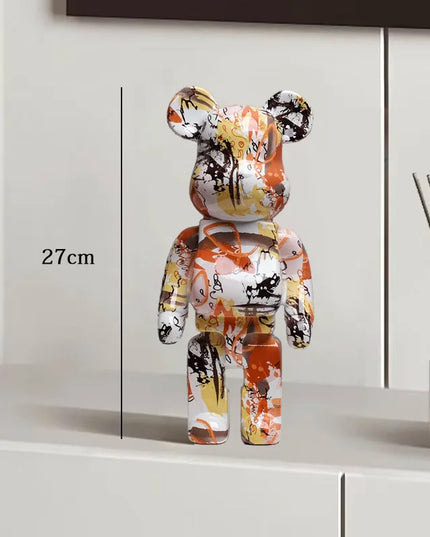 Graffiti Bear Statue Paint Block