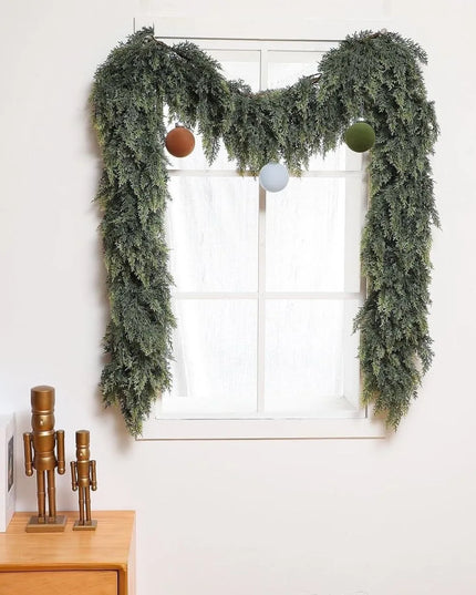 Faux Christmas Cedar Pine Garlands