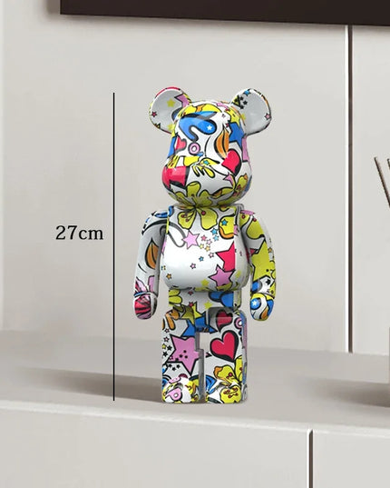 Graffiti Bear Statue Paint Block