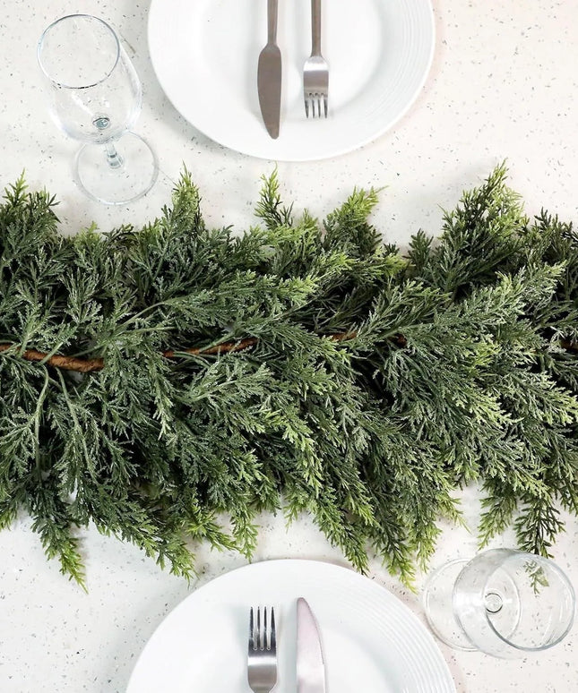 Faux Christmas Cedar Pine Garlands