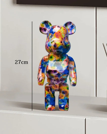 Graffiti Bear Statue Paint Block