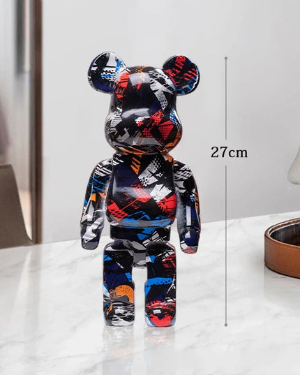 Graffiti Bear Statue Paint Block