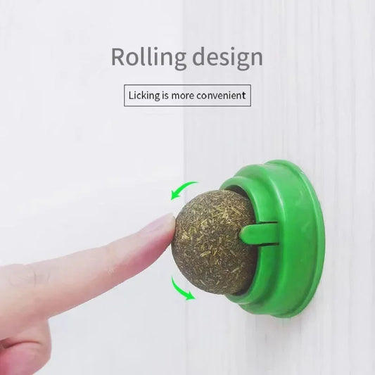 Natural Mint Grass Spinning Ball For Cats