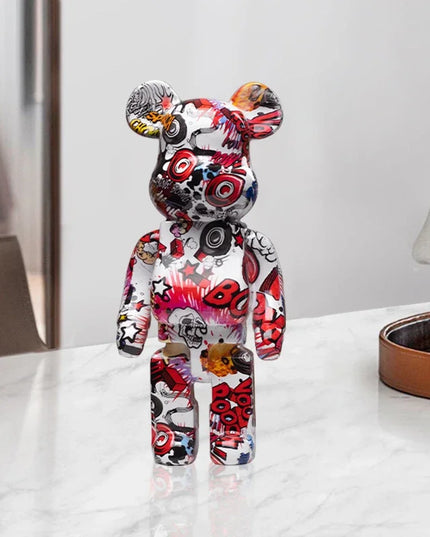 Graffiti Bear Figurine Home Decoration