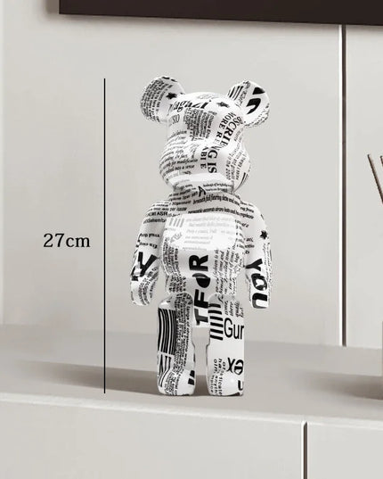 Graffiti Bear Statue Paint Block