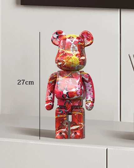 Graffiti Bear Statue Paint Block