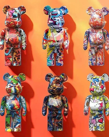 Graffiti Bear Figurine Home Decoration