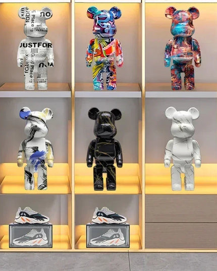 Graffiti Bear Statue Paint Block