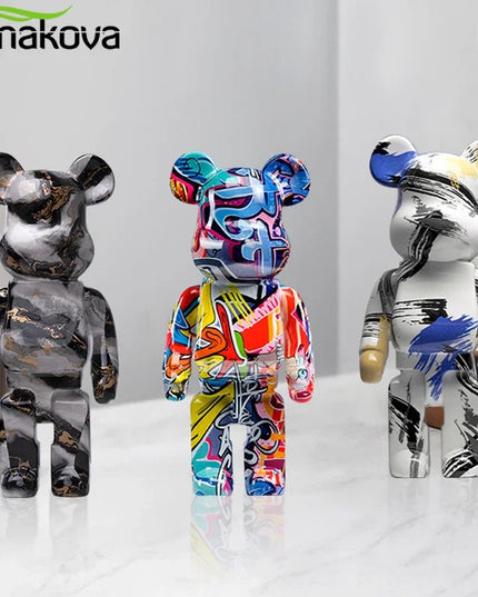 Graffiti Bear Figurine Home Decoration