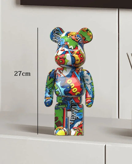 Graffiti Bear Statue Paint Block