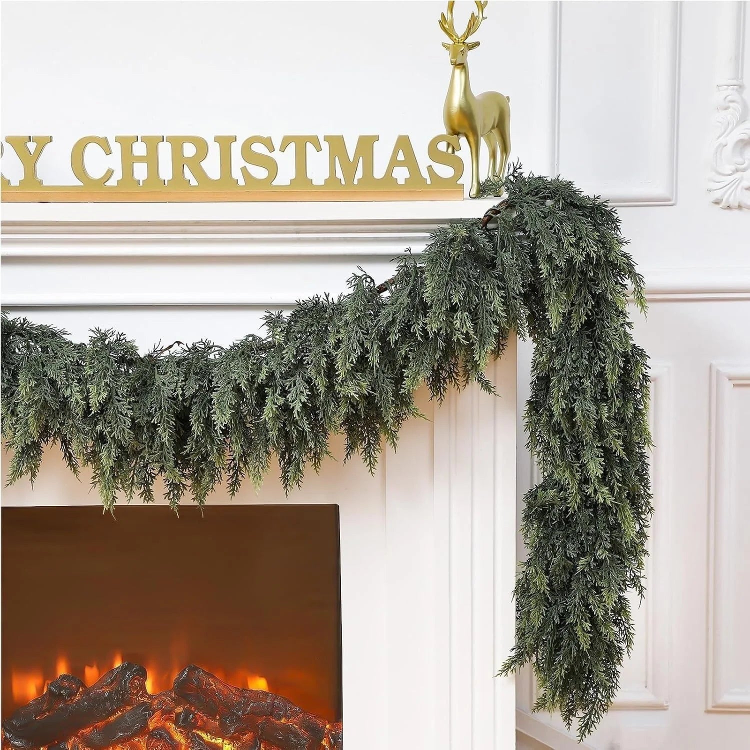 Faux Christmas Cedar Pine Garlands