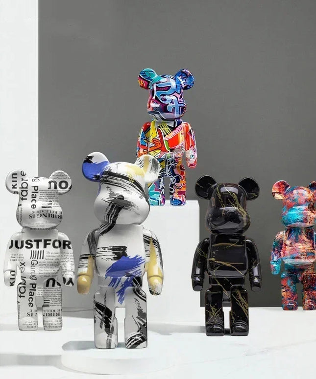 Graffiti Bear Statue Paint Block