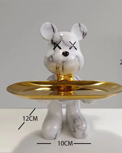 Graffiti Bear Table Storage Statue