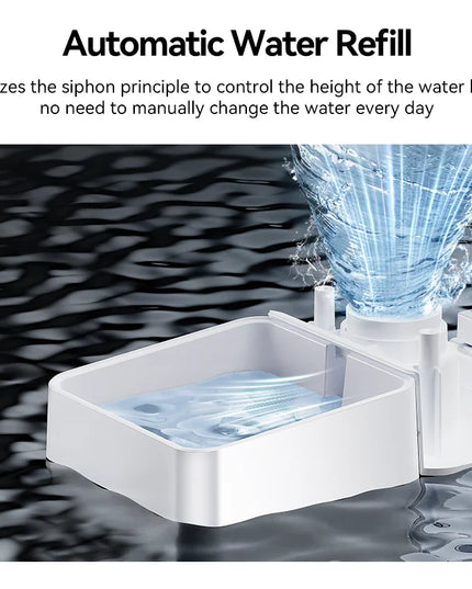 ROJECO 2-in-1 Automatic Pet Feeder &amp; Gravity Water Station (8.5L Button Version)