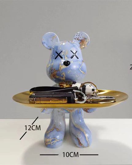 Graffiti Bear Table Storage Statue