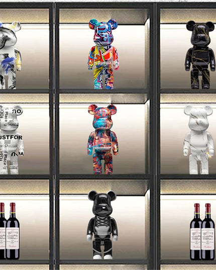 Graffiti Bear Figurine Home Decoration