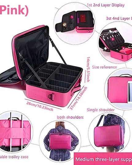 Professional Large Capacity Cosmetic &amp; Tool Case