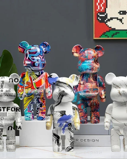 Graffiti Bear Statue Paint Block