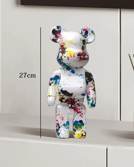 Graffiti Bear Statue Paint Block