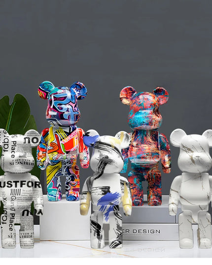 Graffiti Bear Statue Paint Block