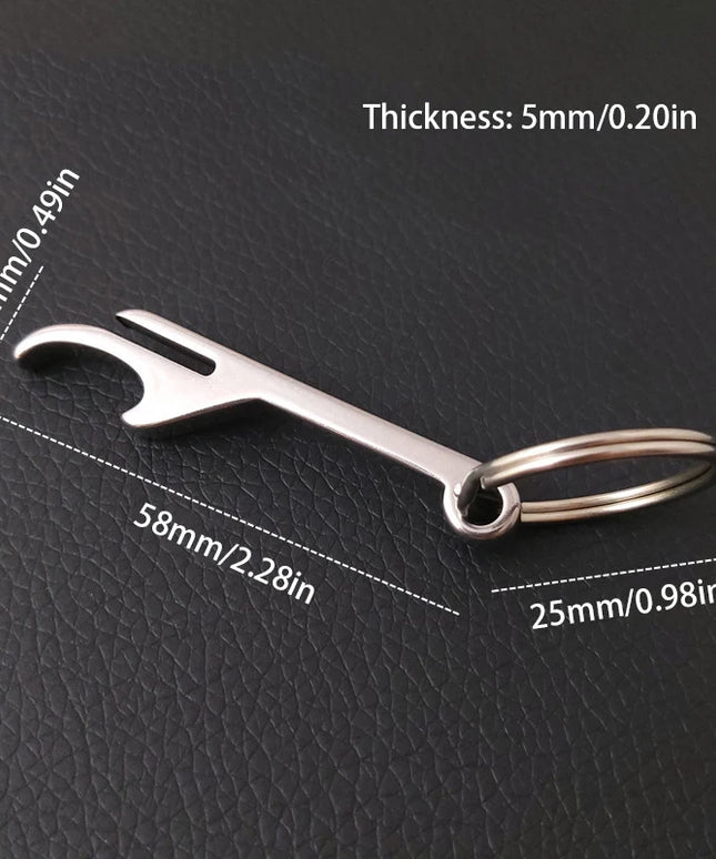 Portable Stainless Steel Bottle Opener Keychain