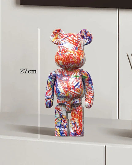 Graffiti Bear Statue Paint Block