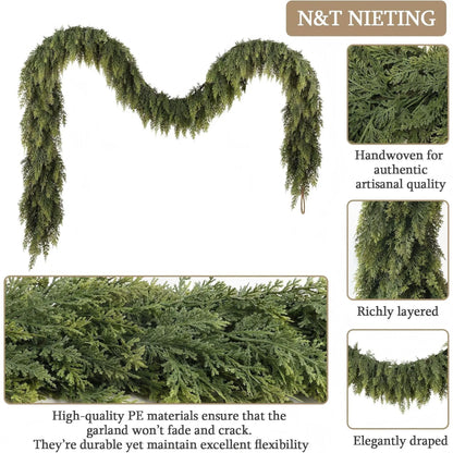 Faux Christmas Cedar Pine Garlands