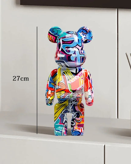 Graffiti Bear Statue Paint Block