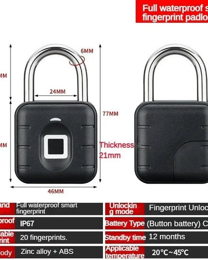 Intelligent fingerprint padlock