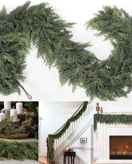 Faux Christmas Cedar Pine Garlands
