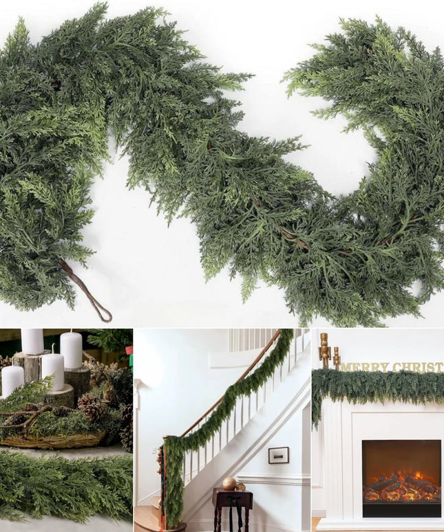 Faux Christmas Cedar Pine Garlands