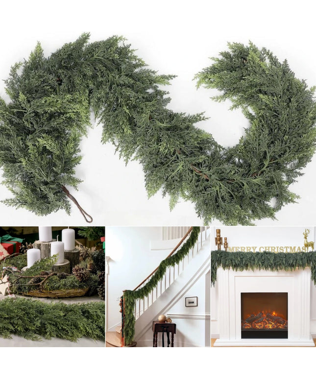 Faux Christmas Cedar Pine Garlands