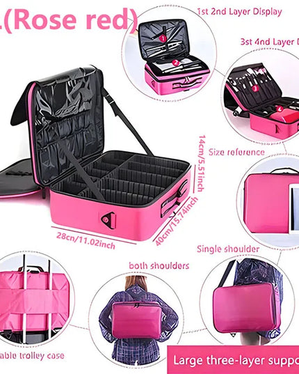 Professional Large Capacity Cosmetic &amp; Tool Case