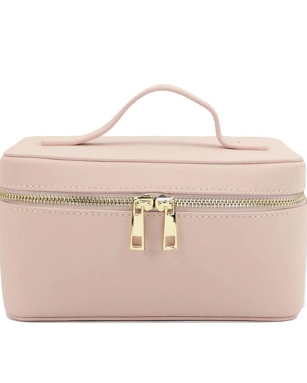 Custom Saffiano Split Leather Toiletry  Bag