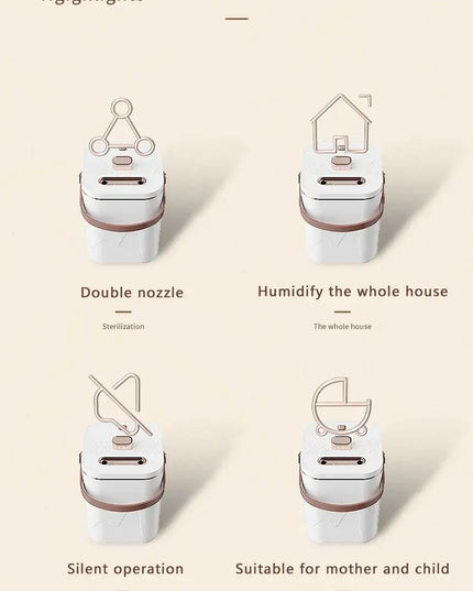 Large Dual Nozzle essential Oil Diffuser with Night Light