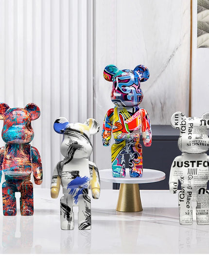 Graffiti Bear Statue Paint Block