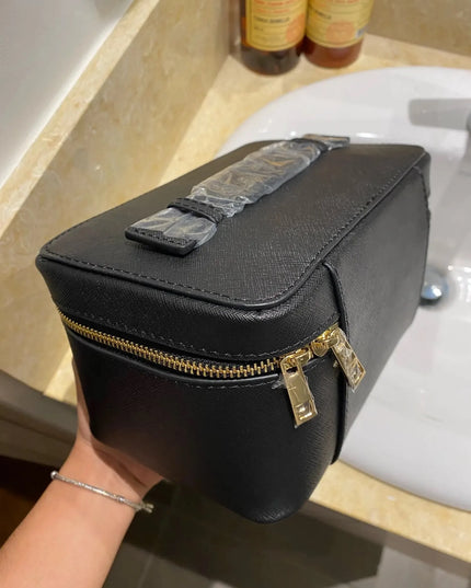 Custom Saffiano Split Leather Toiletry  Bag