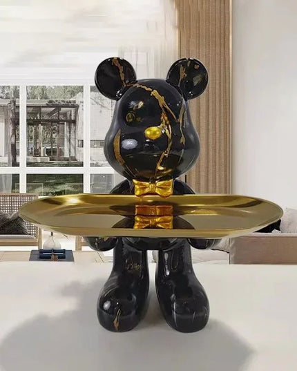 Graffiti Bear Table Storage Statue