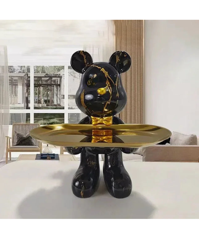 Graffiti Bear Table Storage Statue