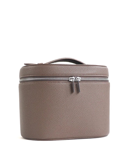 Custom leather cosmetic box with internal storage