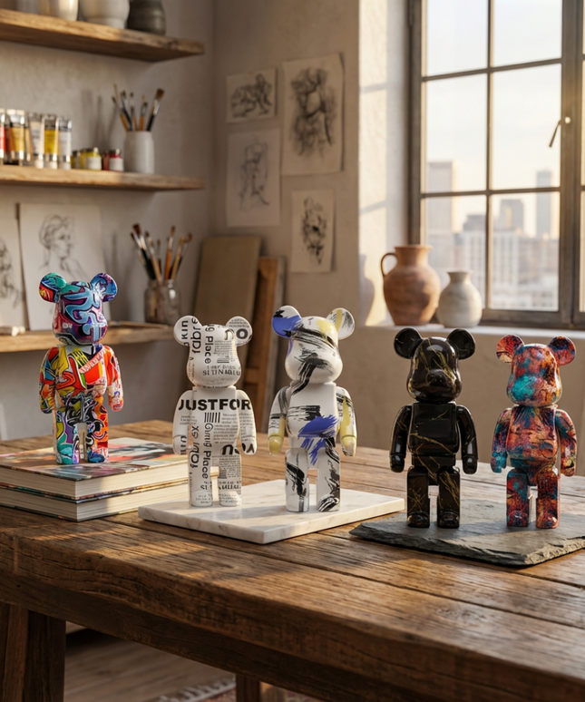 Graffiti Bear Figurine Home Decoration