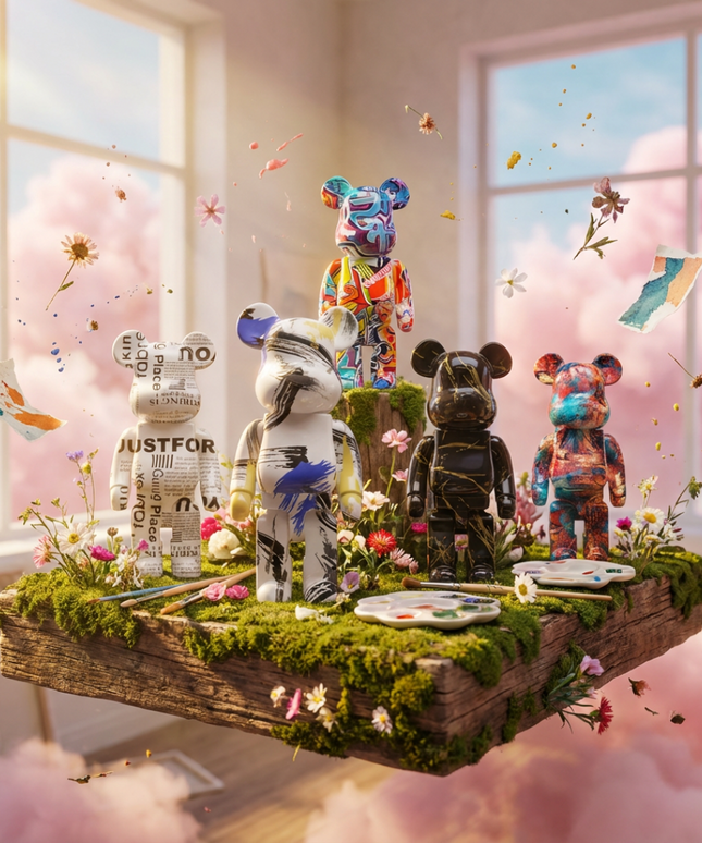 Graffiti Bear Figurine Home Decoration