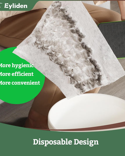 Eyliden Sweeper Mop - Lock Tight Design No Lost Pads - 36 Disposable Dry & Wet Cloths, Dust Mop Starter Kit for Pet Hair, Hardwood Floors, 360 Swivel, Universal Refills, Efficient Floor Cleaning - Back of the warehouse