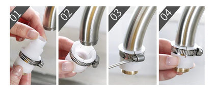 Kitchen Faucet Aerator with Filter and Extension Adapter - Back of house